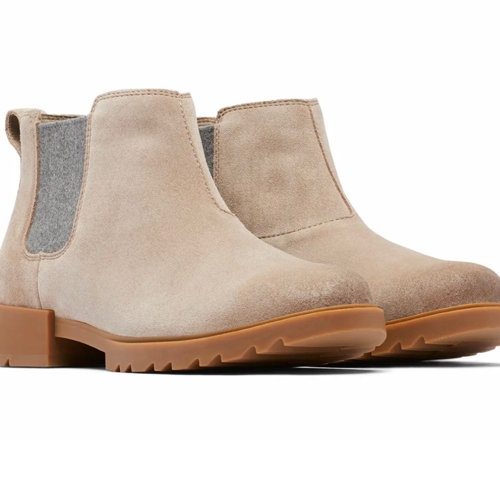 Sorel emelie II waterproof suede Chelsea omega taupe gum size 10 NWT